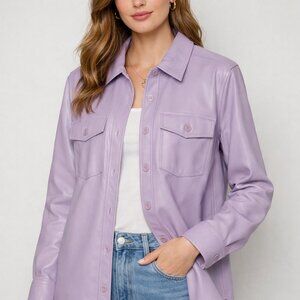 Norhtern Reflections Soft Violet/Laverder Button-Front Jacket (Size Large)